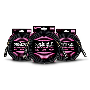Ernie Ball XLR Microphone Cable 3-Pack Bundle