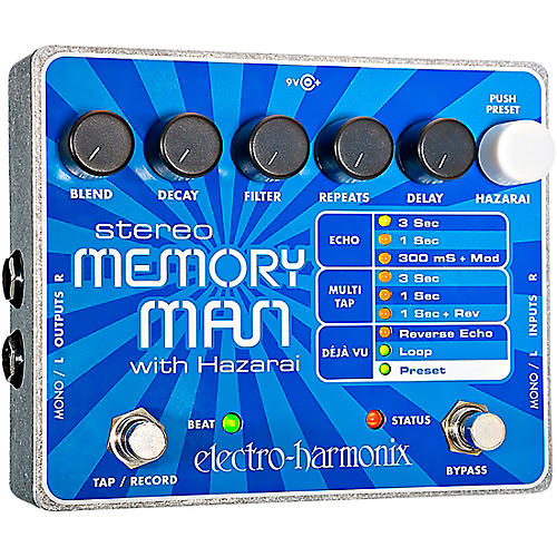 Electro-Harmonix XO Stereo Memory Man with Hazarai Delay Guitar Effects Pedal Condition 1 - Mint