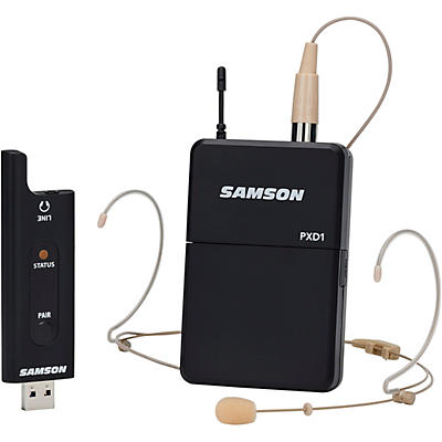 Samson XPD2 Headset USB Digital Wireless (2.4GHz) System With DE5 Headset (PXD1/RXD2USB) 2.404-2.476GHz