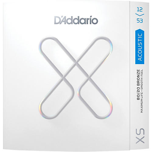 D'Addario XS Acoustic 80/20 Bronze Coated Guitar Strings Light (12-53)