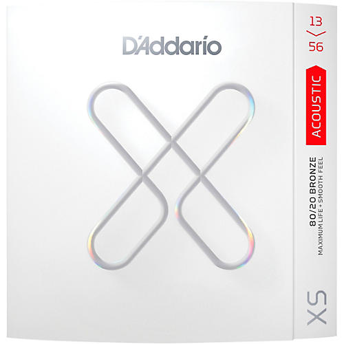 D'Addario XS Acoustic 80/20 Bronze Coated Guitar Strings Medium (13-56)