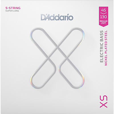 D'Addario XS Nickel Bass Super Long Scale Electric Bass Guitar Strings -