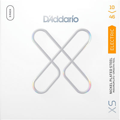 D'Addario XS Nickel Coated Electric Guitar Strings - 3-Pack -