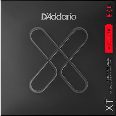 D'Addario XT 80/20 Bronze Acoustic Guitar Strings, Medium, 13-56