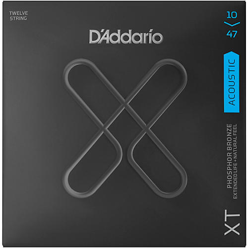 D'Addario XT Acoustic Phosphor Bronze Strings, 12-String Light, 10-47