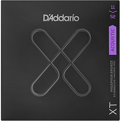 D'Addario XT Acoustic Phosphor Bronze Strings, Custom Light, 11-52