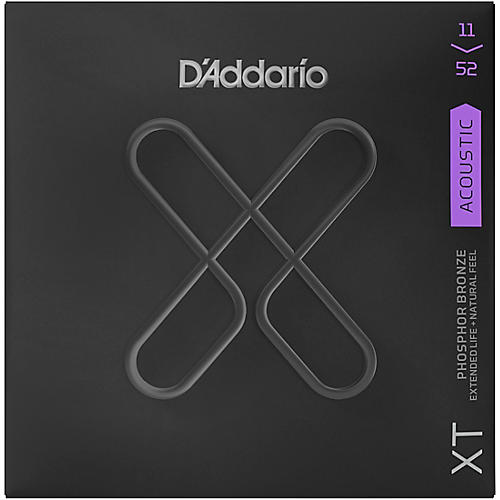 D'Addario XT Acoustic Phosphor Bronze Strings, Custom Light, 11-52