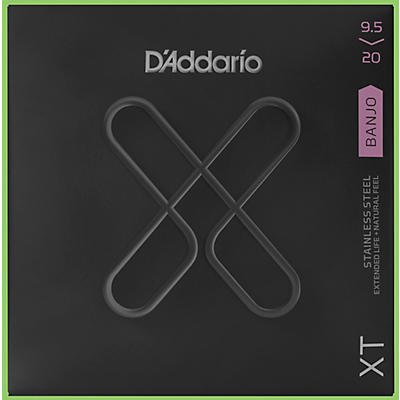 D'Addario XT Banjo Coated Stainless Steel, Custom Light, 9.5-20