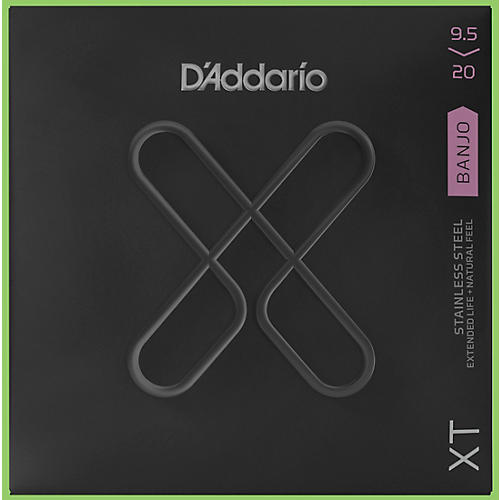 D'Addario XT Banjo Coated Stainless Steel, Custom Light, 9.5-20