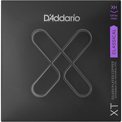 D'Addario XT Silver-Plated Copper Classical Strings - Extra Hard Tension (29-47w)
