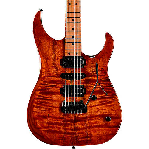 LsL Instruments XT4-DX 24-Fret Exotic HSH Koa Top Electric Guitar Faded Iced Tea Burst