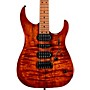 LsL Instruments XT4-DX 24-Fret Exotic HSH Koa Top Electric Guitar Faded Iced Tea Burst 5909