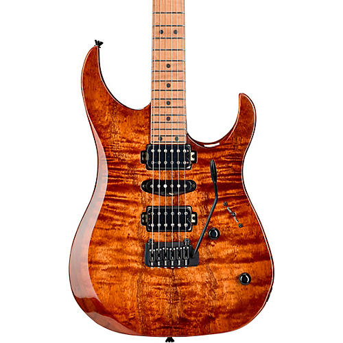 LsL Instruments XT4-DX 24-Fret Exotic HSH Koa Top Electric Guitar Faded Iced Tea Burst