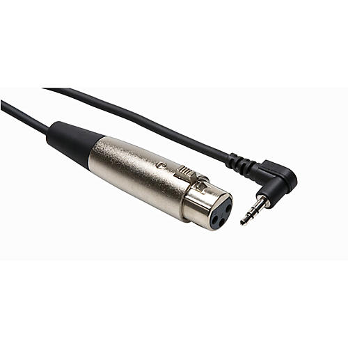 Hosa XVM-101F Stereo 3.5mm Male TRS Right-Angle to XLR Female Microphone Patch Cable 1 ft.