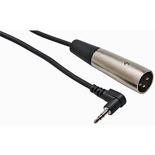 Hosa XVM-101M Stereo 3.5mm Male TRS Right-Angle to XLR Male Microphone Patch Cable 1 ft.
