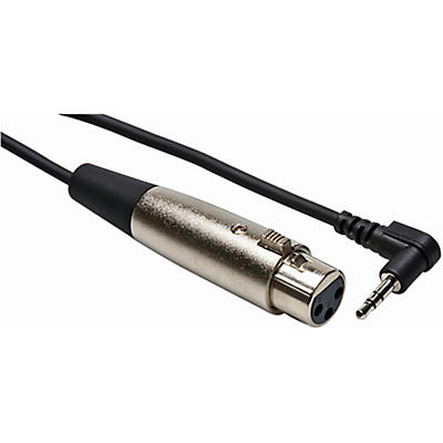 Hosa XVM115F XLR Female to 3.5mm Male TRS Right-Angle Microphone Patch Cable