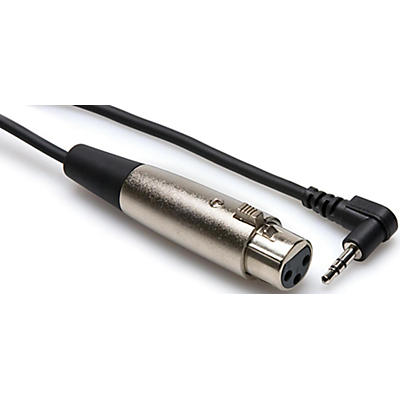 Hosa XVS-101F XLR3F to Right-Angle 3.5mm TRS Microphone Cable