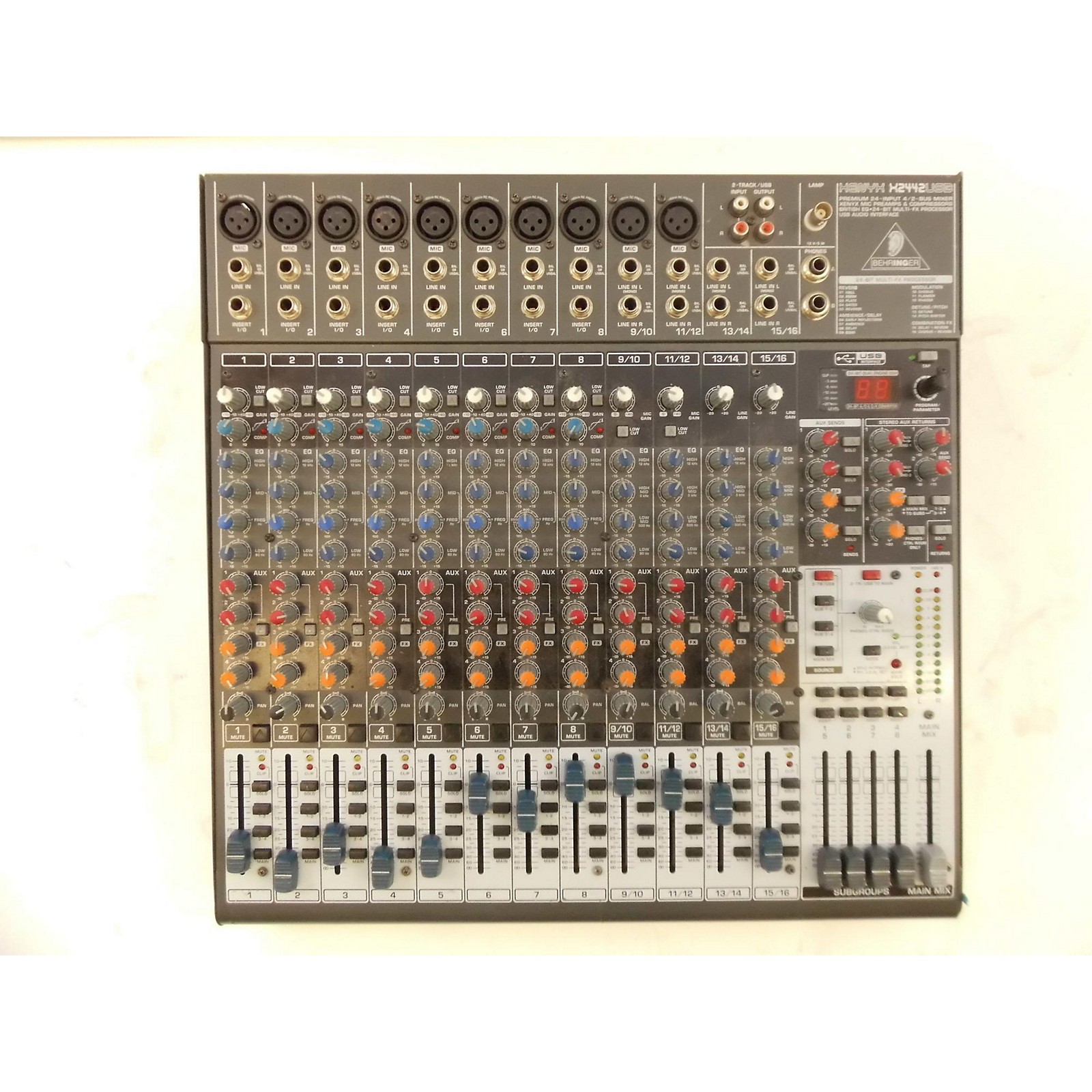 Used Behringer Xenyx X2442USB Unpowered Mixer Musician's Friend