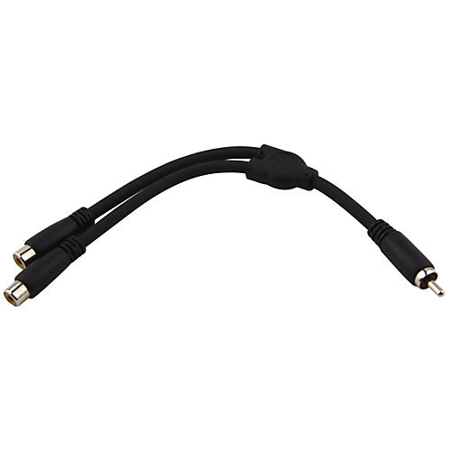 Pig Hog Y Cable RCA(M) to Dual RCA(F) 6 in.