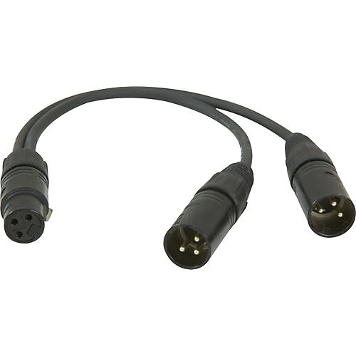Pro Co Y Mic Cable Female XLR-2 Male XLR 1 Ft