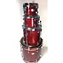 Used Canopus YAIBA II JAPANESE SWORD Drum Kit RED SPARKLE