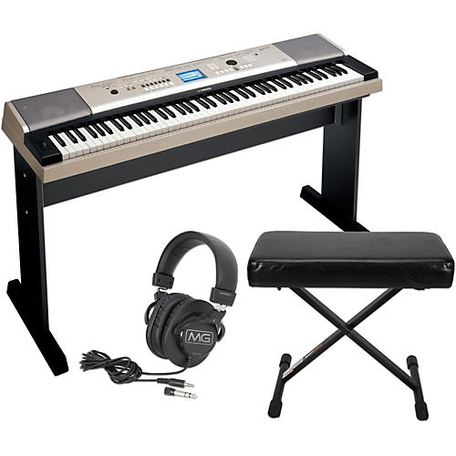 YPG535 88Key Portable Grand Piano Keyboard with Bench and Headphones