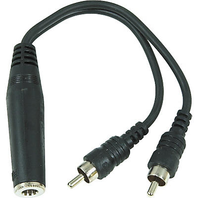 Hosa YPR-131 Mono 1/4" (Female) - 2 RCA (Male) Y Cable