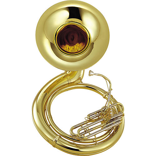 YSH-411WCSH Series Brass BBb Lacquer Sousaphone with Hard Case and Stadium Hardware Stand