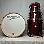 Used Canopus Yaiba Drum Kit Red Sparkle Lacquer