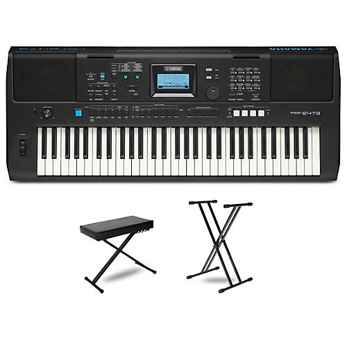 Yamaha Yamaha PSR-E473 High-Level Portable Keyboard Package Essentials Package