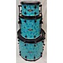 Used SJC Drums Yard Sale Maple Drum Kit Teal Confetti Custom