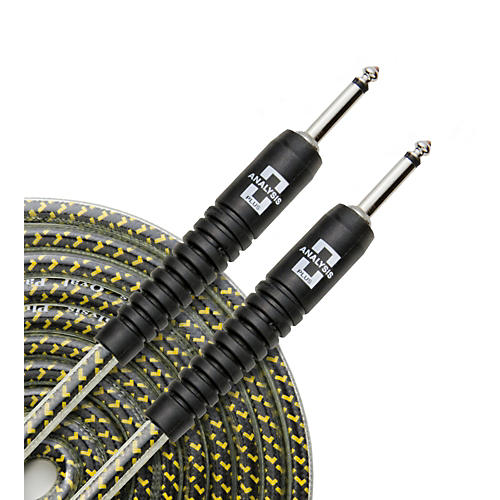 Analysis Plus Yellow Oval Instrument Cable With Overmold Plug With Straight-Straight Plugs 15 ft.