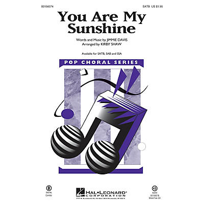 Hal Leonard You Are My Sunshine ShowTrax CD Arranged by Kirby Shaw