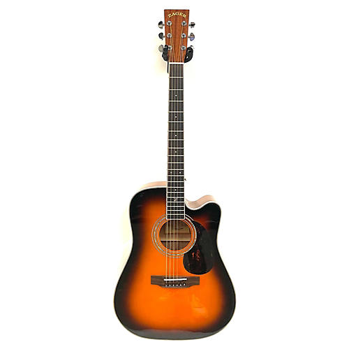Zager ZAD-50CE Acoustic Electric Guitar 2 Tone Sunburst
