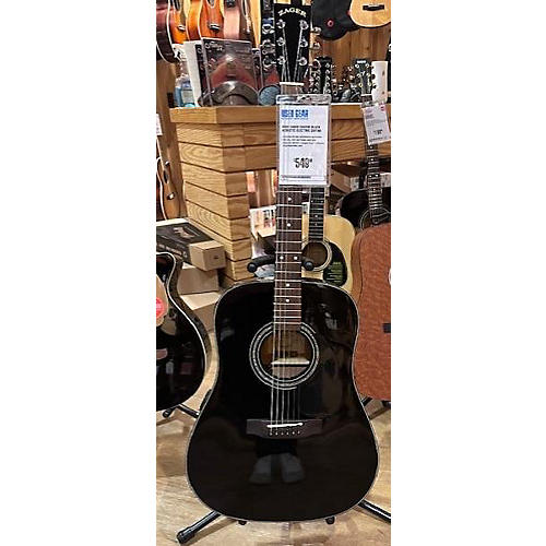 Zager ZAD20E Acoustic Electric Guitar Black