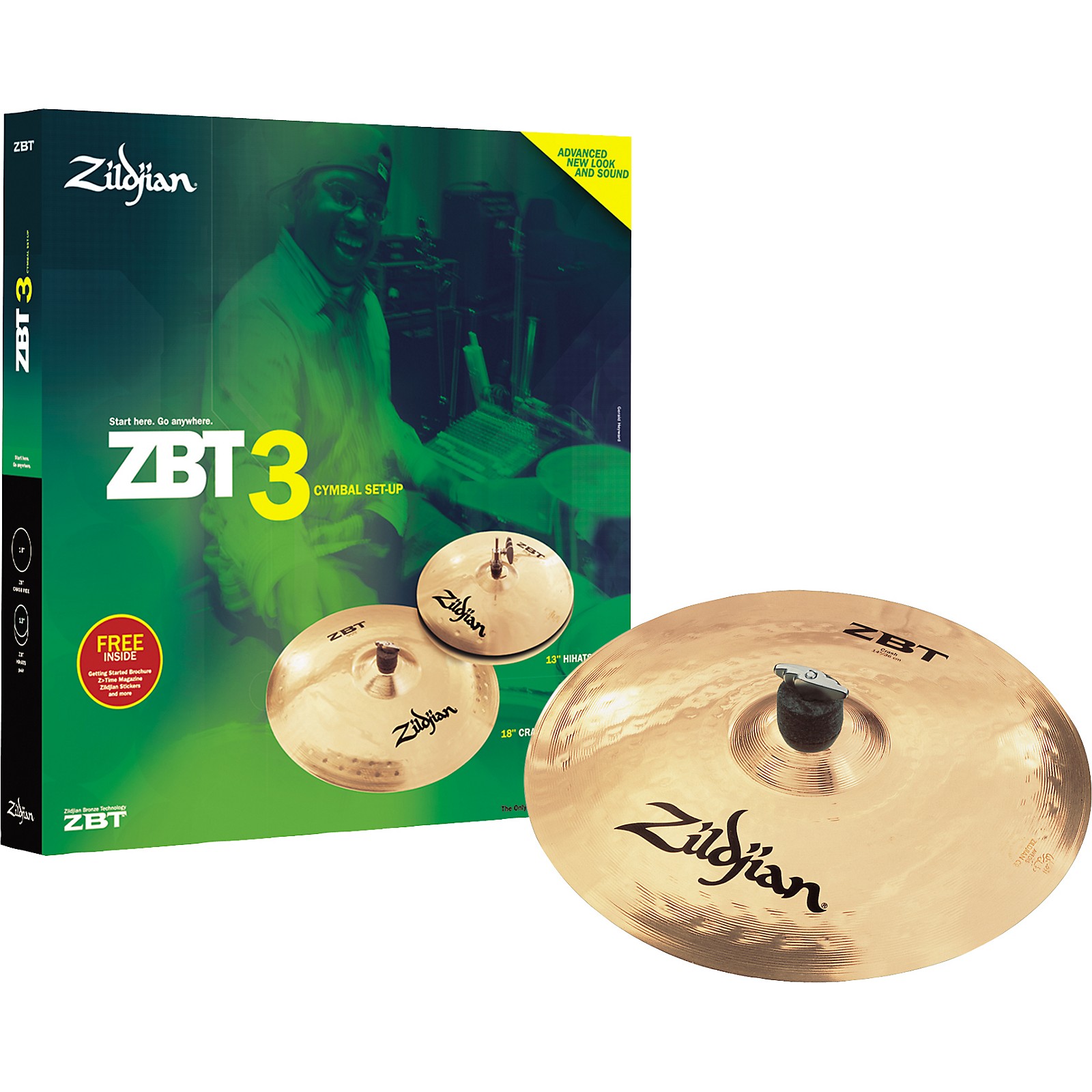 Zildjian ZBT 3 Cymbal Pack with Free 14" Crash Musician's Friend
