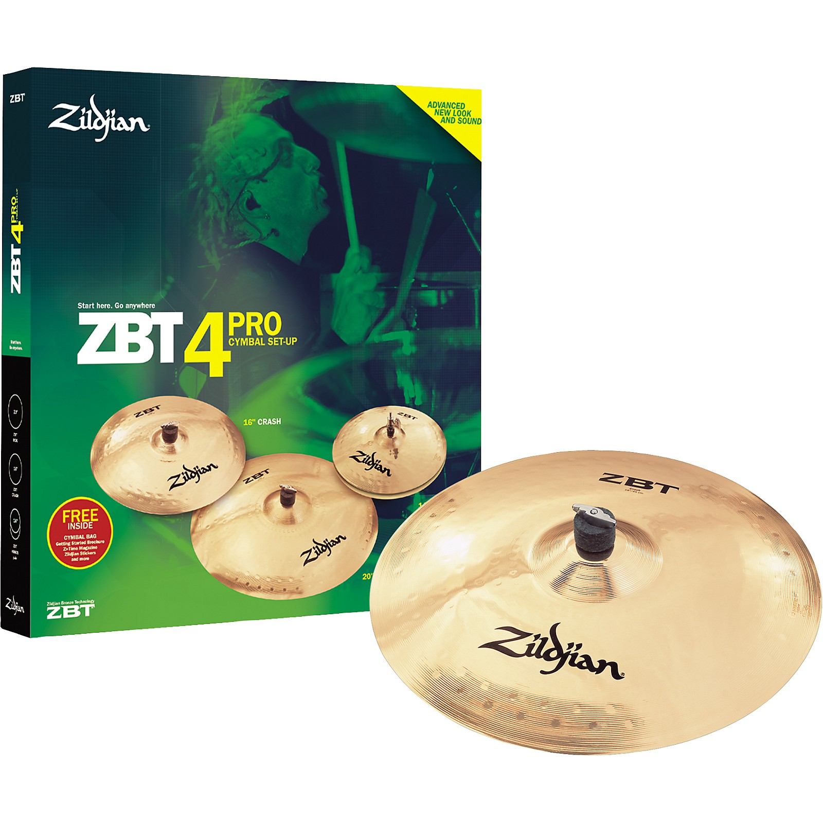 Zildjian ZBT Pro Cymbal 4Pack with Free 18" Crash Musician's Friend