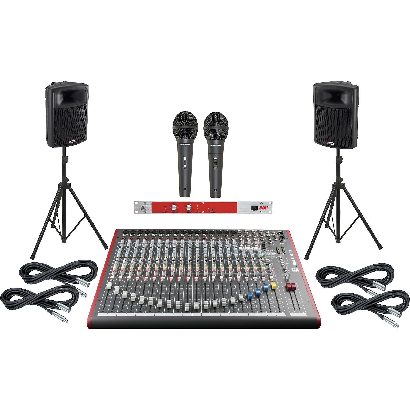 Allen & Heath ZED22FX / Harbinger APS15 PA System with BBE 382i