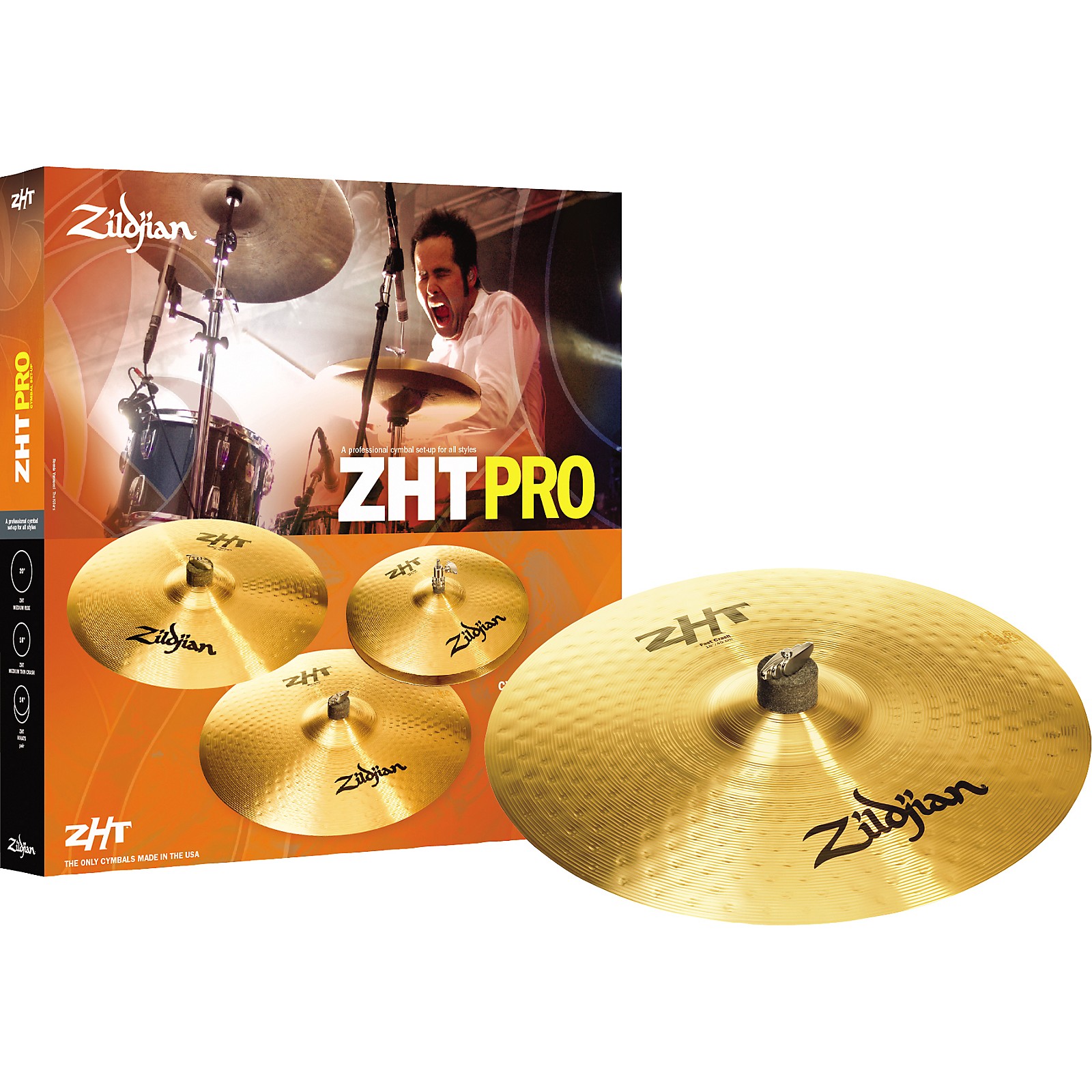 Zildjian ZHT Pro 4 Cymbal 4Pack With Free 18" Fast Crash Musician's