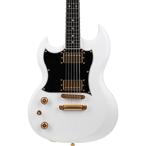 Schecter Guitar Research ZV-H6LLYW66D Zacky Vengeance Left-Handed Electric Guitar Gloss White