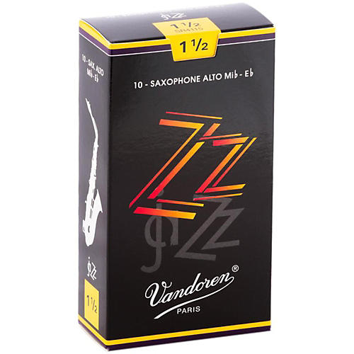 Vandoren ZZ Alto Saxophone Reeds Strength - 1.5, Box of 10