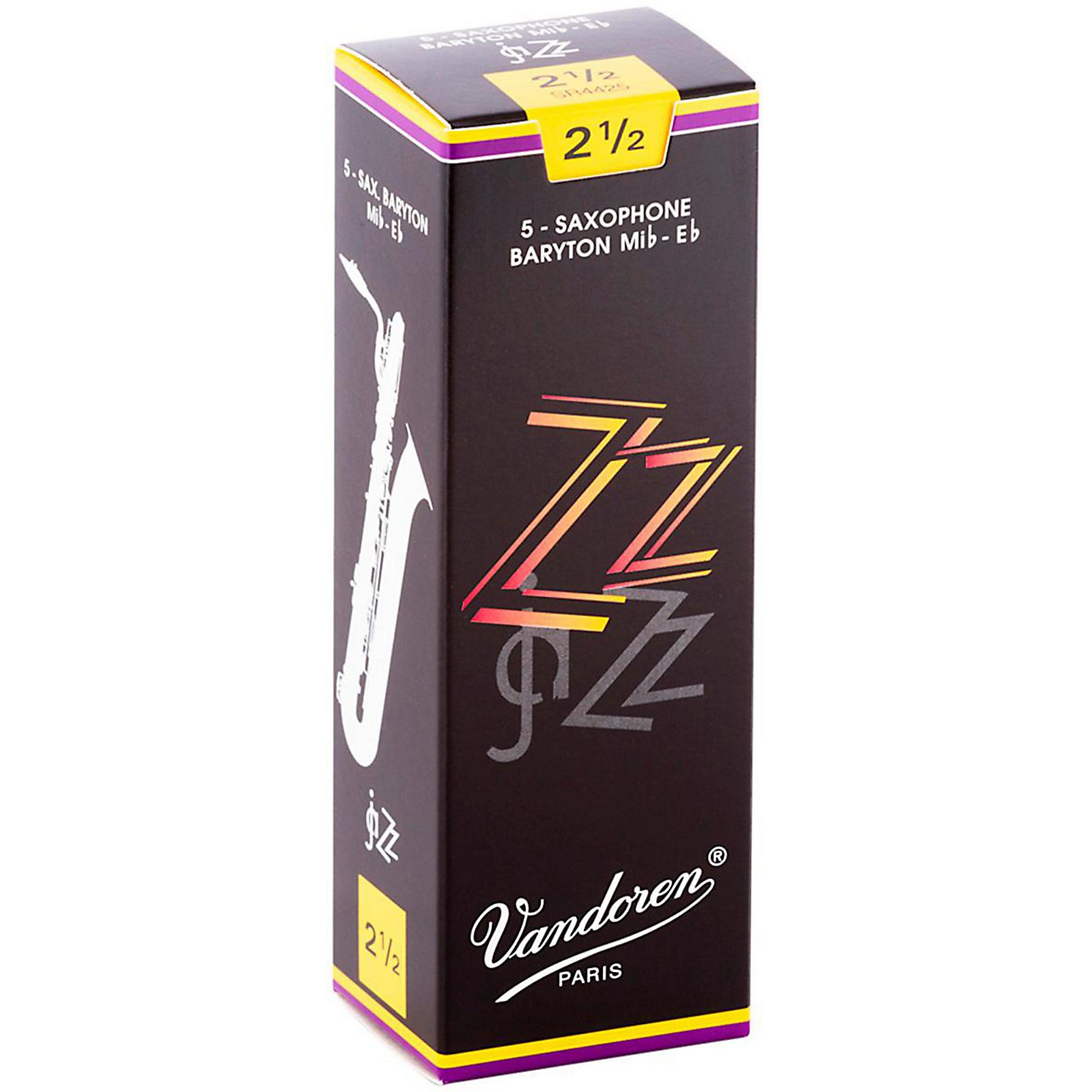 Vandoren ZZ Baritone Saxophone Reeds Strength 2.5, Box of 5 Musician's Friend