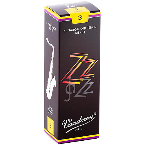 Vandoren ZZ Tenor Saxophone Reeds Strength - 3, Box of 5