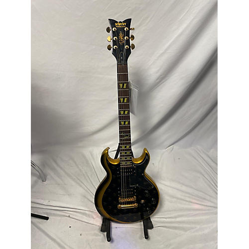 Schecter Guitar Research Zacky Vengeance Signature Custom Reissue Electric Guitar Black and Gold