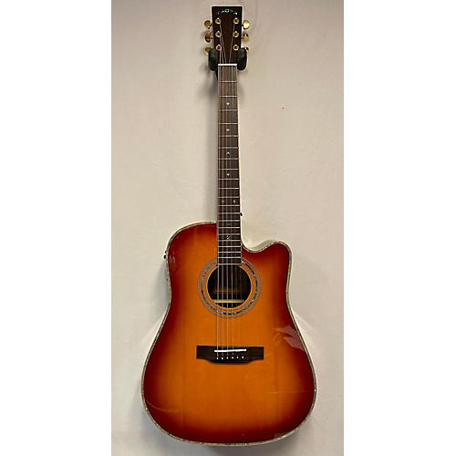 Zager Zad-900ce Acoustic Electric Guitar 2 Color Sunburst