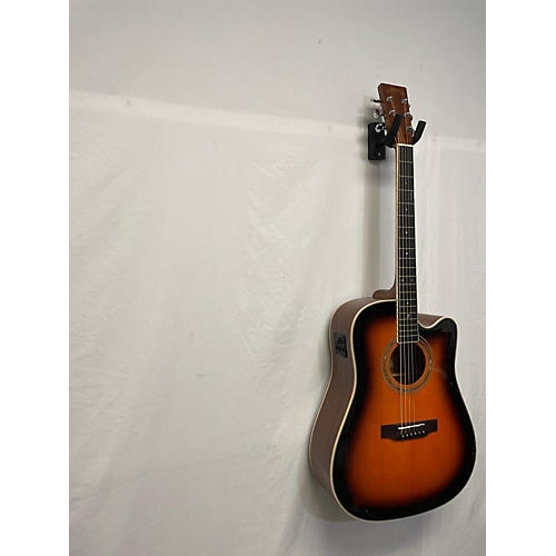 Zager Zad50ce Acoustic Guitar Tobacco Sunburst