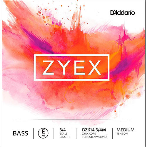 D'Addario Zyex Series Double Bass E String 3/4 Size Medium