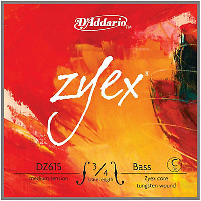 D'Addario Zyex Series Double Bass Low C (Extended E) String