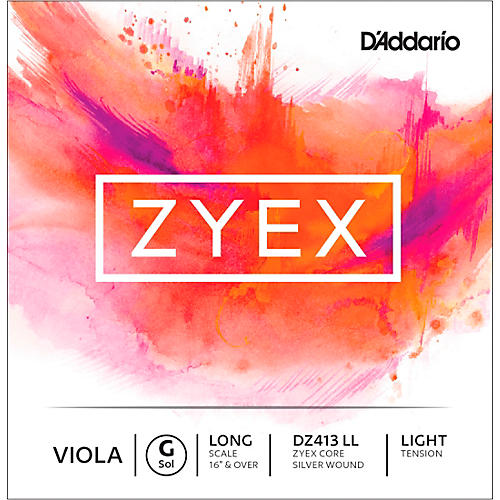 D'Addario Zyex Series Viola G String 16+ Long Scale Light
