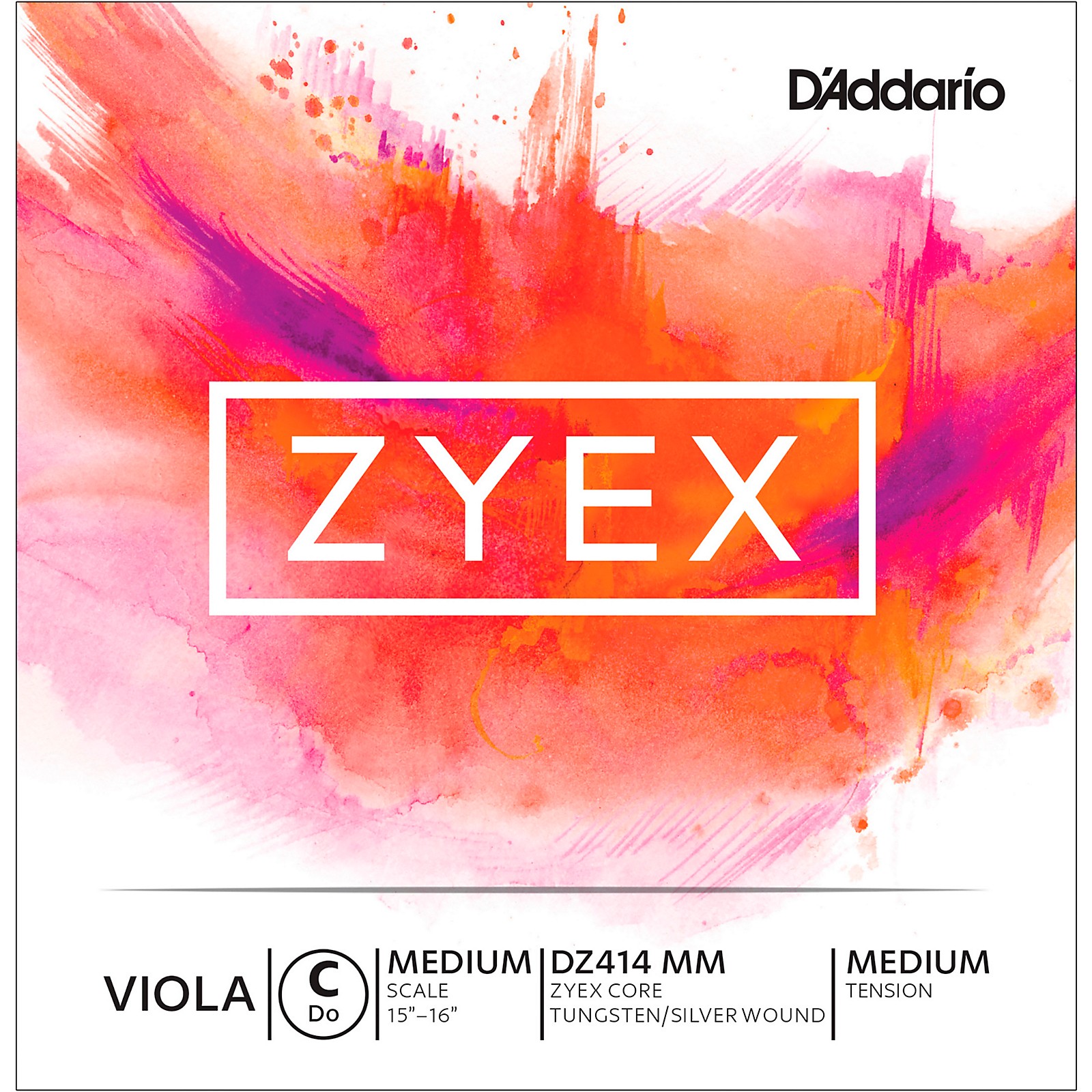 D'Addario Zyex Viola String G Medium Scale 4/4 Silver Medium Musician